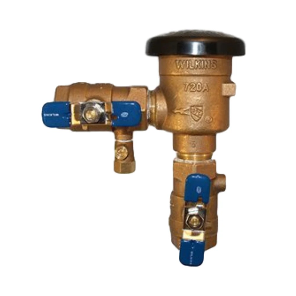 A water meter with two valves and one valve